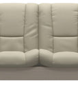 Paloma Leather Light Grey and Whitewash Base | Stressless Windsor 2-Seater Low Back Sofa | Valley Ridge Furniture