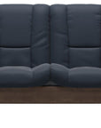 Paloma Leather Oxford Blue and Walnut Base | Stressless Windsor 2-Seater Low Back Sofa | Valley Ridge Furniture