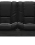 Paloma Leather Black and Grey Base | Stressless Windsor 2-Seater Low Back Sofa | Valley Ridge Furniture