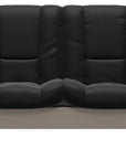 Paloma Leather Black and Whitewash Base | Stressless Windsor 2-Seater Low Back Sofa | Valley Ridge Furniture