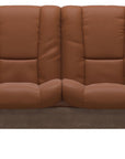 Paloma Leather New Cognac and Walnut Base | Stressless Windsor 2-Seater Low Back Sofa | Valley Ridge Furniture