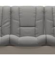Paloma Leather Silver Grey and Whitewash Base | Stressless Windsor 3-Seater Low Back Sofa | Valley Ridge Furniture