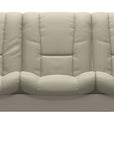 Paloma Leather Light Grey and Whitewash Base | Stressless Windsor 3-Seater Low Back Sofa | Valley Ridge Furniture