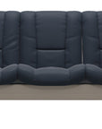 Paloma Leather Oxford Blue and Whitewash Base | Stressless Windsor 3-Seater Low Back Sofa | Valley Ridge Furniture