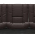 Paloma Leather Chocolate and Grey Base | Stressless Windsor 3-Seater Low Back Sofa | Valley Ridge Furniture