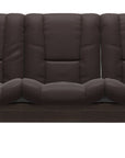 Paloma Leather Chocolate and Wenge Base | Stressless Windsor 3-Seater Low Back Sofa | Valley Ridge Furniture