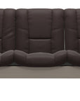 Paloma Leather Chocolate and Whitewash Base | Stressless Windsor 3-Seater Low Back Sofa | Valley Ridge Furniture