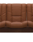 Paloma Leather New Cognac and Brown Base | Stressless Windsor 3-Seater Low Back Sofa | Valley Ridge Furniture