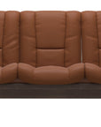Paloma Leather New Cognac and Wenge Base | Stressless Windsor 3-Seater Low Back Sofa | Valley Ridge Furniture
