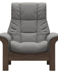 Paloma Leather Silver Grey and Walnut Base | Stressless Windsor High Back Chair | Valley Ridge Furniture