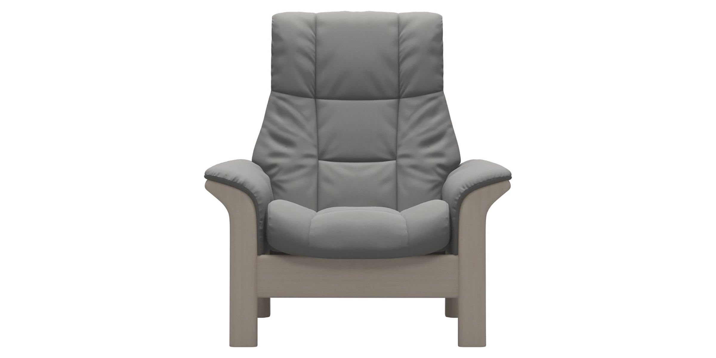Paloma Leather Silver Grey and Whitewash Base | Stressless Windsor High Back Chair | Valley Ridge Furniture