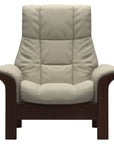 Paloma Leather Light Grey and Brown Base | Stressless Windsor High Back Chair | Valley Ridge Furniture