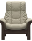 Paloma Leather Light Grey and Wenge Base | Stressless Windsor High Back Chair | Valley Ridge Furniture