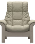 Paloma Leather Light Grey and Whitewash Base | Stressless Windsor High Back Chair | Valley Ridge Furniture