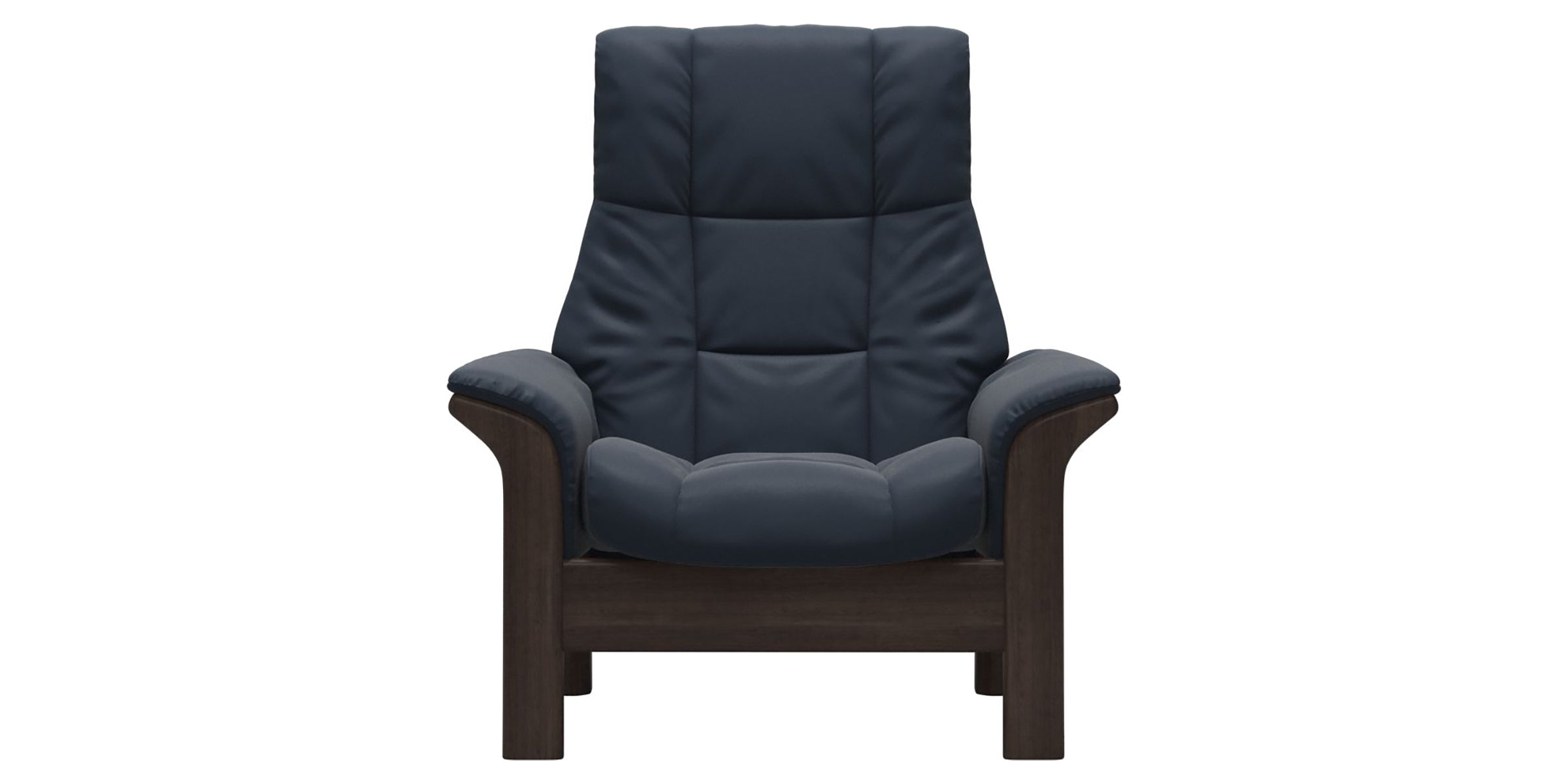 Paloma Leather Oxford Blue and Wenge Base | Stressless Windsor High Back Chair | Valley Ridge Furniture