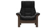 Paloma Leather Black and Walnut Base | Stressless Windsor High Back Chair | Valley Ridge Furniture