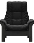 Paloma Leather Black and Grey Base | Stressless Windsor High Back Chair | Valley Ridge Furniture