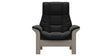 Paloma Leather Black and Whitewash Base | Stressless Windsor High Back Chair | Valley Ridge Furniture