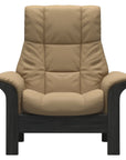 Paloma Leather Sand and Grey Base | Stressless Windsor High Back Chair | Valley Ridge Furniture