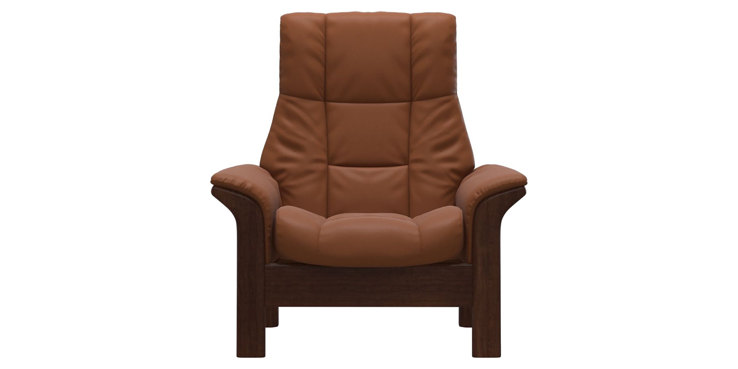 Paloma Leather New Cognac and Brown Base | Stressless Windsor High Back Chair | Valley Ridge Furniture
