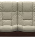 Paloma Leather Light Grey and Brown Base | Stressless Windsor 2-Seater High Back Sofa | Valley Ridge Furniture