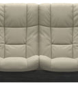 Paloma Leather Light Grey and Grey Base | Stressless Windsor 2-Seater High Back Sofa | Valley Ridge Furniture