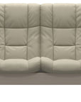 Paloma Leather Light Grey and Whitewash Base | Stressless Windsor 2-Seater High Back Sofa | Valley Ridge Furniture