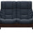 Paloma Leather Oxford Blue and Brown Base | Stressless Windsor 2-Seater High Back Sofa | Valley Ridge Furniture