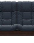Paloma Leather Oxford Blue and Brown Base | Stressless Windsor 2-Seater High Back Sofa | Valley Ridge Furniture
