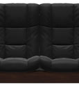 Paloma Leather Black and Brown Base | Stressless Windsor 2-Seater High Back Sofa | Valley Ridge Furniture