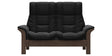 Paloma Leather Black and Walnut Base | Stressless Windsor 2-Seater High Back Sofa | Valley Ridge Furniture