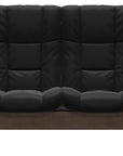 Paloma Leather Black and Walnut Base | Stressless Windsor 2-Seater High Back Sofa | Valley Ridge Furniture