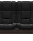 Paloma Leather Black and Wenge Base | Stressless Windsor 2-Seater High Back Sofa | Valley Ridge Furniture