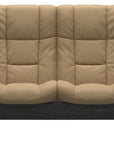 Paloma Leather Sand and Grey Base | Stressless Windsor 2-Seater High Back Sofa | Valley Ridge Furniture