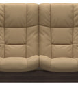 Paloma Leather Sand and Wenge Base | Stressless Windsor 2-Seater High Back Sofa | Valley Ridge Furniture