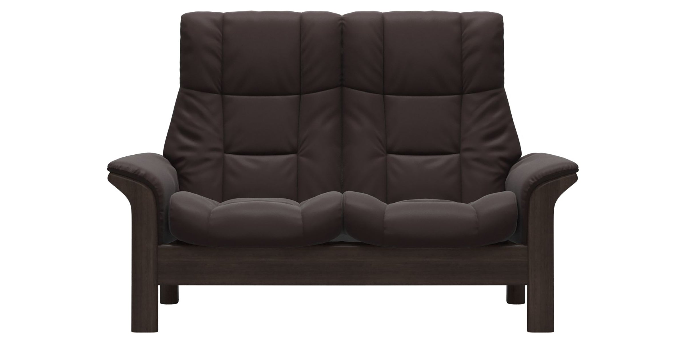 Paloma Leather Chocolate and Wenge Base | Stressless Windsor 2-Seater High Back Sofa | Valley Ridge Furniture