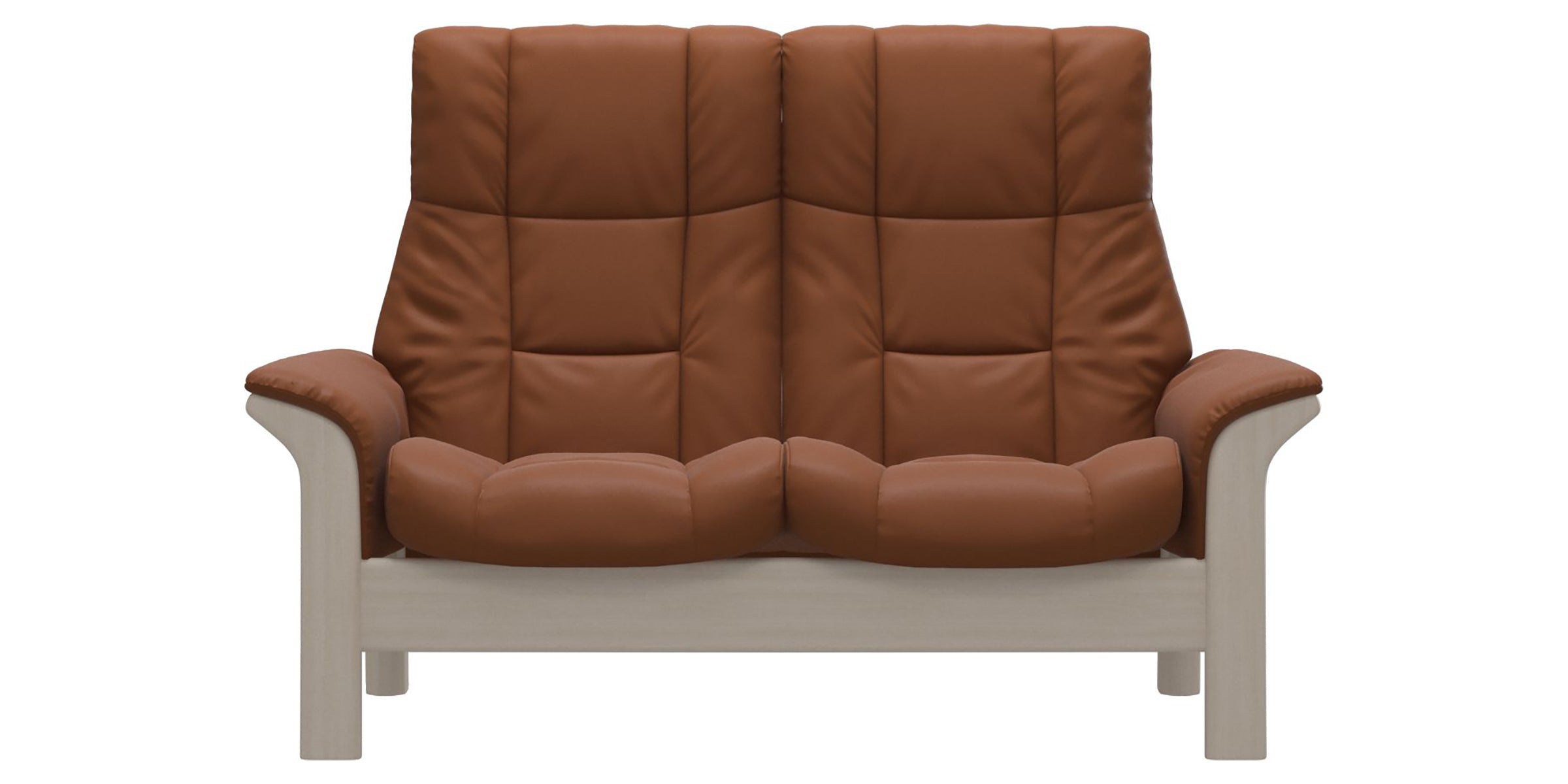 Paloma Leather New Cognac and Whitewash Base | Stressless Windsor 2-Seater High Back Sofa | Valley Ridge Furniture