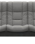 Paloma Leather Silver Grey and Grey Base | Stressless Windsor 3-Seater High Back Sofa | Valley Ridge Furniture