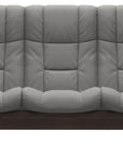 Paloma Leather Silver Grey and Wenge Base | Stressless Windsor 3-Seater High Back Sofa | Valley Ridge Furniture