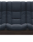 Paloma Leather Oxford Blue and Wenge Base | Stressless Windsor 3-Seater High Back Sofa | Valley Ridge Furniture