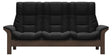 Paloma Leather Black and Walnut Base | Stressless Windsor 3-Seater High Back Sofa | Valley Ridge Furniture