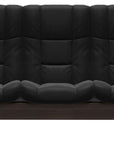 Paloma Leather Black and Wenge Base | Stressless Windsor 3-Seater High Back Sofa | Valley Ridge Furniture