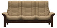 Paloma Leather Sand and Brown Base | Stressless Windsor 3-Seater High Back Sofa | Valley Ridge Furniture