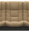 Paloma Leather Sand and Grey Base | Stressless Windsor 3-Seater High Back Sofa | Valley Ridge Furniture