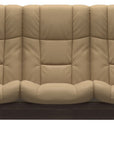 Paloma Leather Sand and Wenge Base | Stressless Windsor 3-Seater High Back Sofa | Valley Ridge Furniture