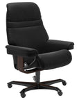 Paloma Leather Black M and Brown Base | Stressless Sunrise Home Office Chair | Valley Ridge Furniture