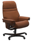 Paloma Leather New Cognac M and Brown Base | Stressless Sunrise Home Office Chair | Valley Ridge Furniture