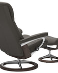 Paloma Leather Metal Grey S/M/L & Wenge Base | Stressless View Signature Recliner | Valley Ridge Furniture