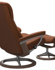 Paloma Leather New Cognac S/M/L & Walnut Base | Stressless View Signature Recliner | Valley Ridge Furniture
