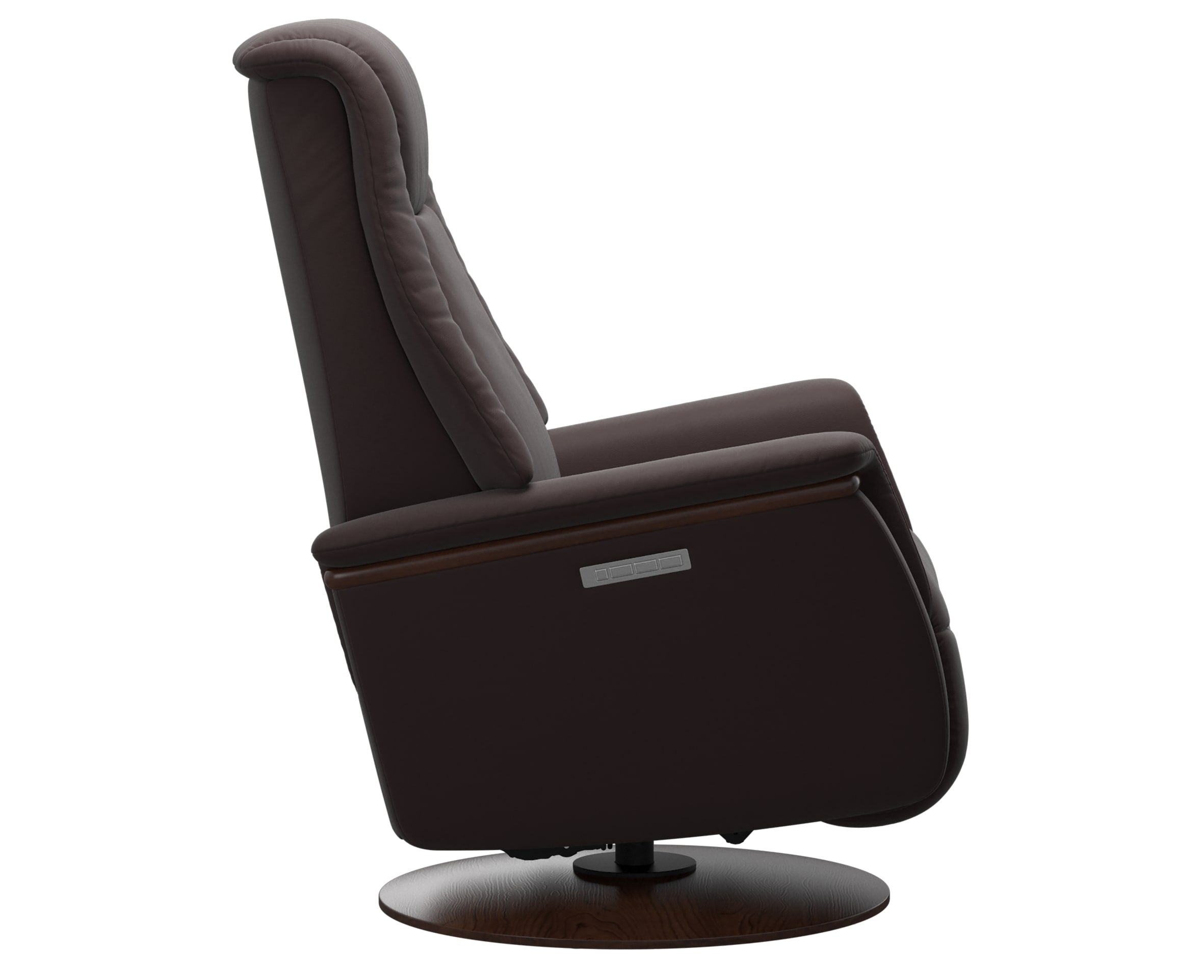 Paloma Leather Chocolate S/M/L &amp; Brown Base/Arm Trim | Stressless Max Recliner | Valley Ridge Furniture